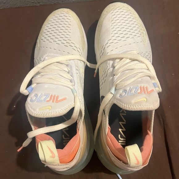 Nike Air Max 270 White Sanddrift men size 11.5 fit lady size 13 - Picture 4 of 9
